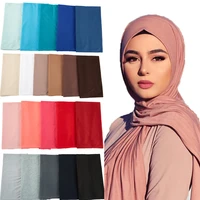 30 color women muslim jersey hijab scarf foulard hijabs islamic shawls soild modal headscarf for women 85180cm 10pclot