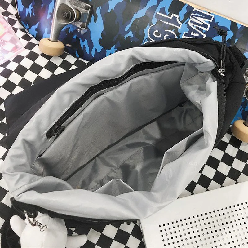 

EnoPella Fashion Waterproof Women Backpack Mini College Black Cute For Teenager Kawaii Girl Student School Bag Mochila Rucksack