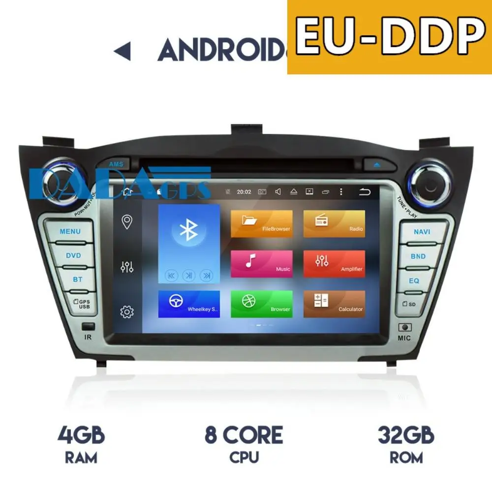 

Android 8.0 7.1 Car Radio DVD Player GPS Navigation For Hyundai IX35 Tucson 2009-2015 Android Car Stereo Multimedia Audio Video