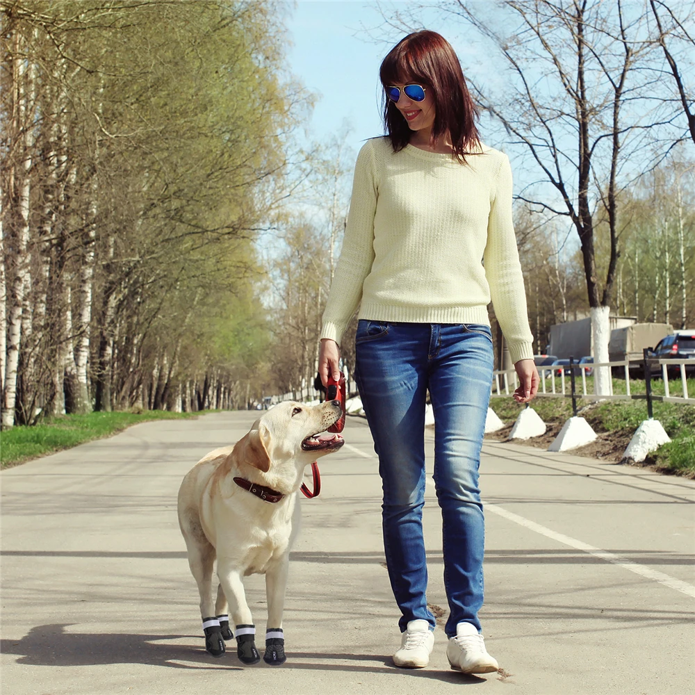 

Pet Product Dog Shoes For Dogs Clothing Waterproof And Non-Slip 4Pcs/Set Night Reflective Dog Shoes Pet Product Boots For Dogs