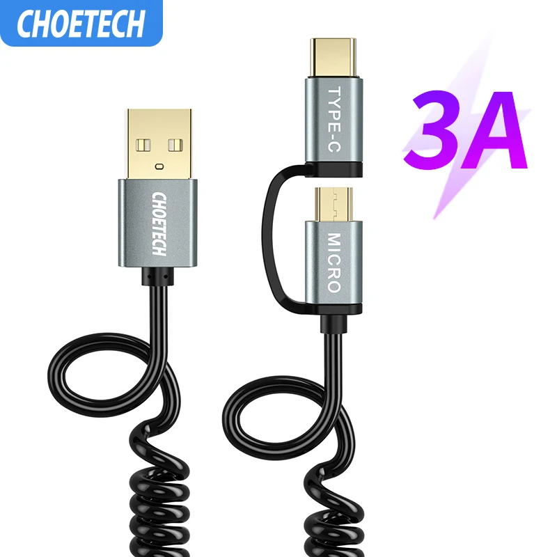CHOETECH 2-в-1 Тип usb Закрытая акционерная Компания C& Micro USB кабель для samsung S8 1,2 м для зарядки и синхронизации c-типа изоляция кабеля для huawei и Другое USB Закрытая акционерная Компания C& устройствами Micro-USB