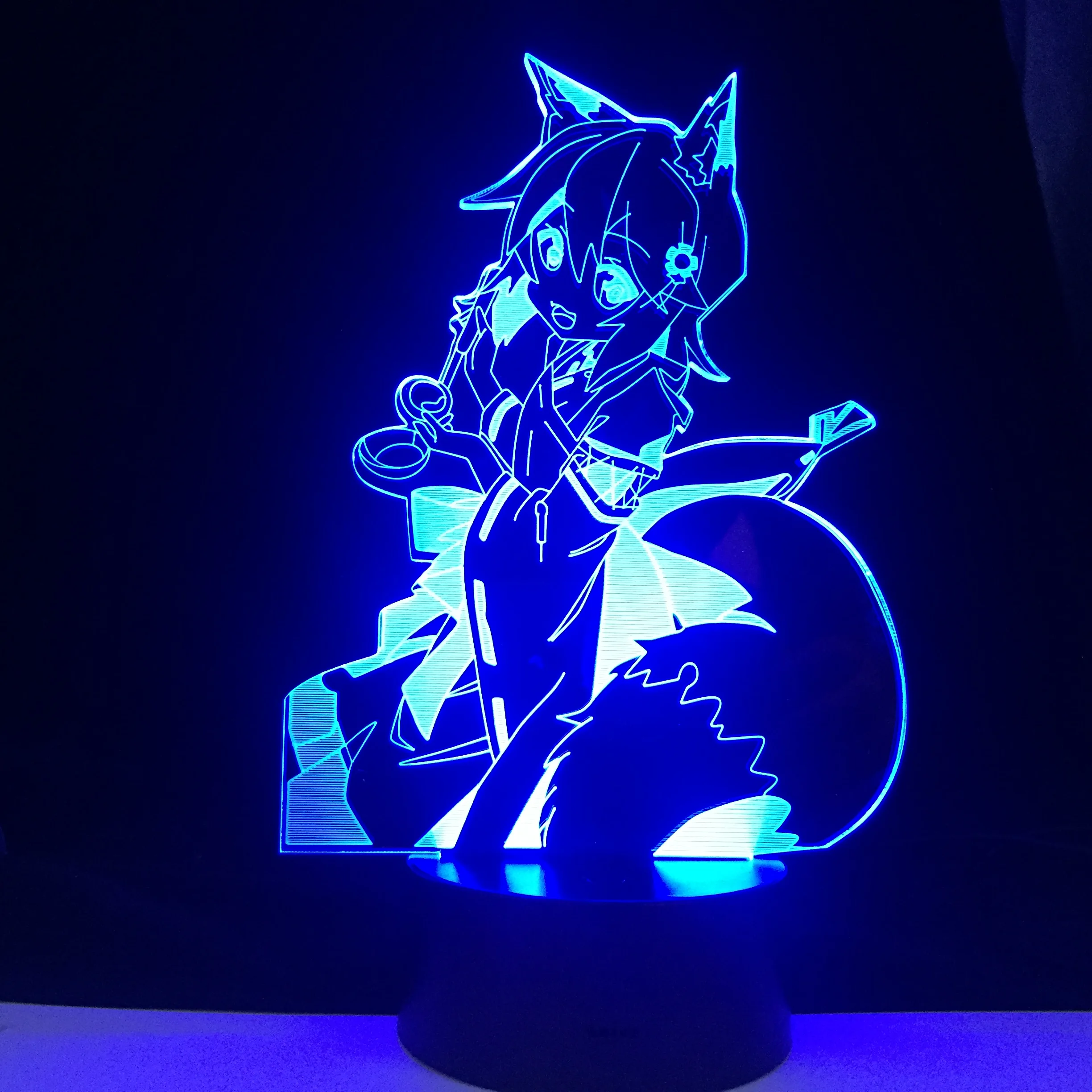 Buy The Helpful Fox Senko-san Anime 7 /16 Colors 3d Led Night Light for Children Bedroom Decoration Dropshipping Remote Control on