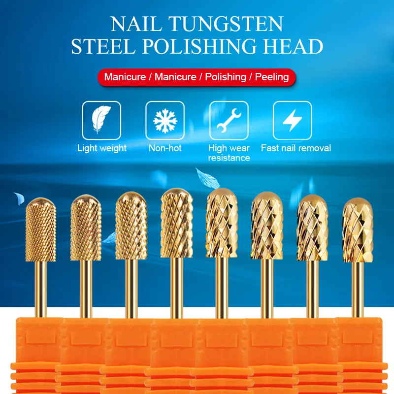 BORN PRETTY золотые сверла для ногтей электрическая машинка вольфрамовый стальной