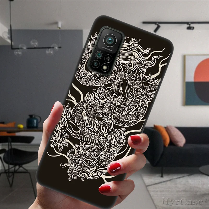 Силиконовый чехол с китайским драконом для Xiaomi Mi 10T Lite Redmi Note 10 10S 9S 7 8 9 Note9 Pro 8T 9C -
