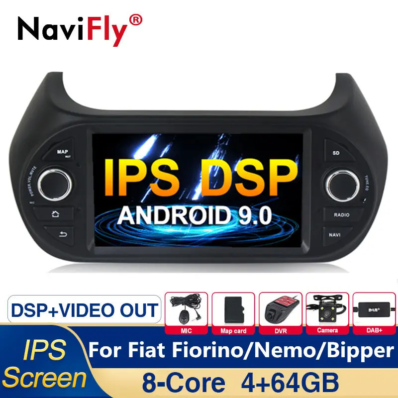 Новинка! 4G Android 9,0 8Core ips DSP автомобильный Радио gps навигация мультимедийный плеер для FIAT/Fiorino/Qubo/Citroen/Nemo/peugeot/Bipper