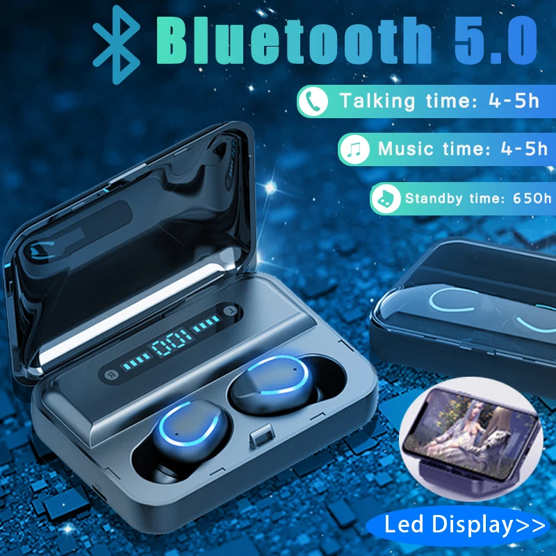 F9 мини Bluetooth гарнитуры беспроводные наушники Bluetooth 5,0 IPX7 водонепроницаемые наушники TWS наушники F9 для Xiaomi IPhone с коробкой