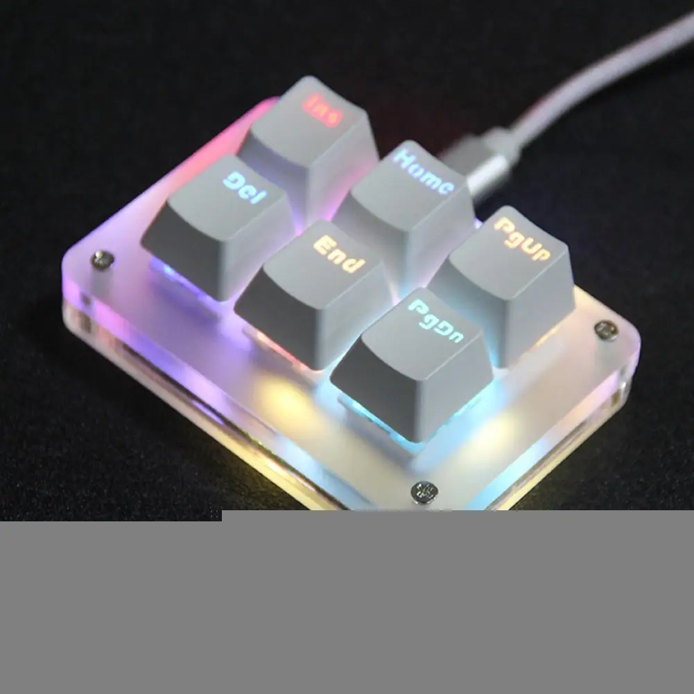 

6-key Mini Type C Macro Programming Keypad Function Keyboard Shortcut Mechanical RGB Backlit Self Setting Definition Custom