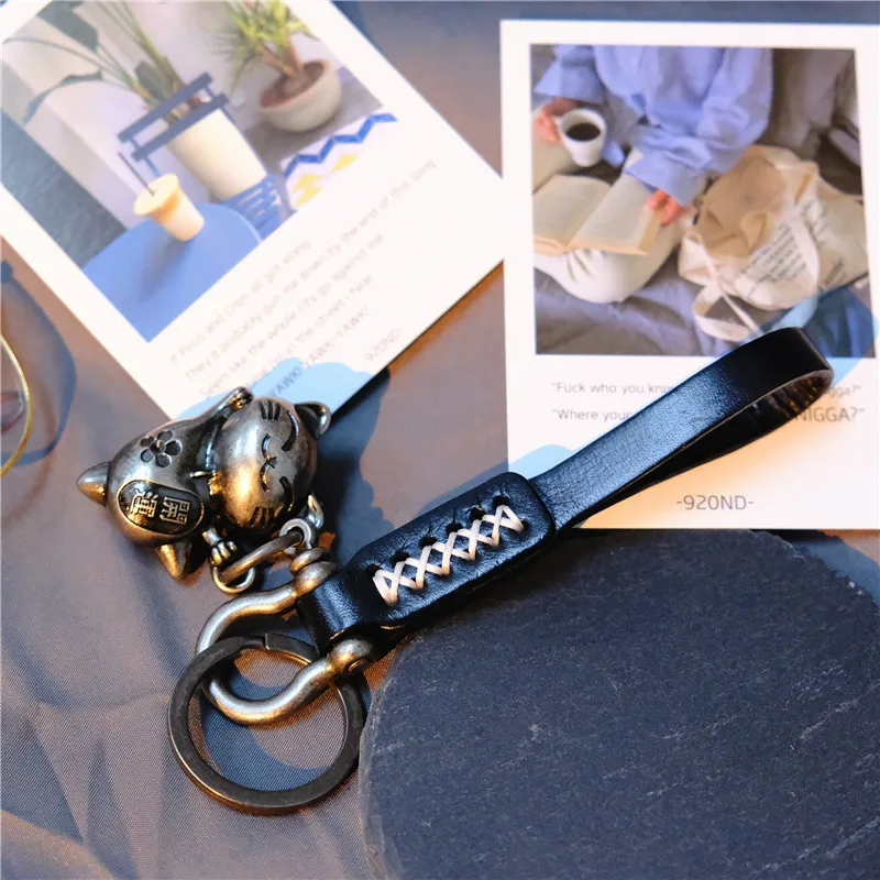 Кот брелок милый для ключей женщин котёнок Лаки с котом ключница Мужская