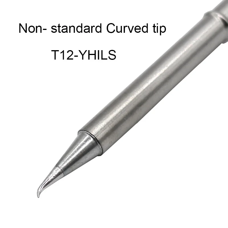 T12-YHILS QUICKO нестандартные железные наконечники T12-YHILS YHBC2 YHDKU паяльник для T12 паяльная станция Быстрый расплав Олово Изогнутый наконечник - Цвет: T12-YHILS