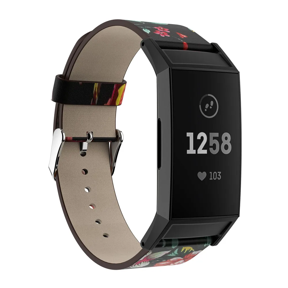 Кожаный ремешок на запястье для Fitbit Charge 3 умный браслет 4 часов | Наручные часы