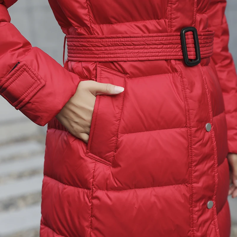 Winter Jacket Women Down Coat Female Thick Brand White Duck Womens Long Coats Warm Hooded Clothes Hiver W2389 | Женская одежда