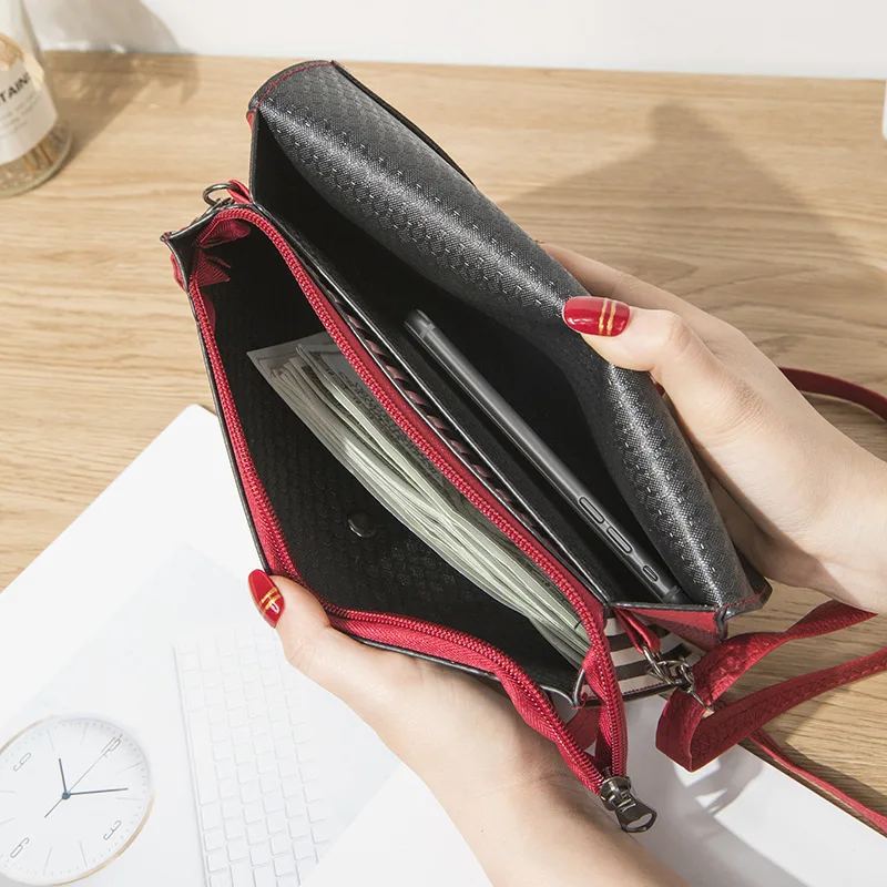 Модный женский кошелек с ручкой на запястье чехол для телефона длинный