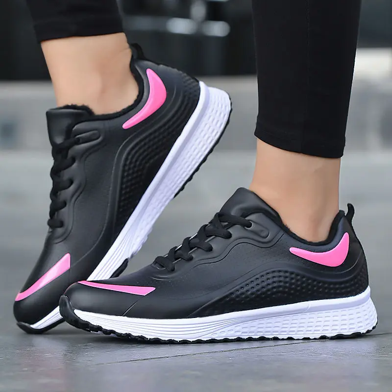 Зимние кроссовки Женские легкие с низким берцем Зимняя женская спортивная обувь