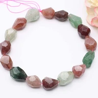23x18mm natural irregular section red green strawberry quartz beads for diy necklace bracelets earring jewelry making
