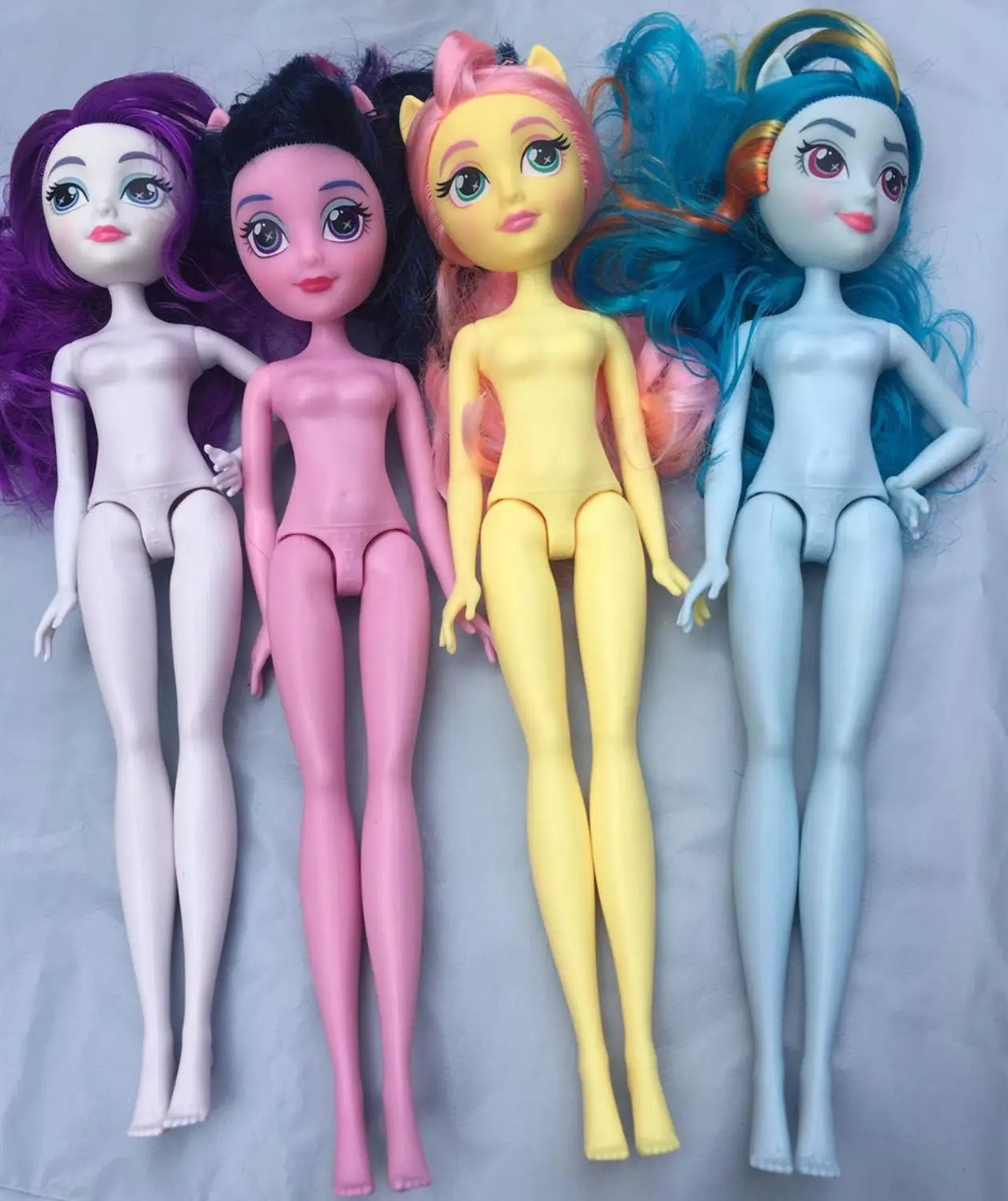 Милый Цветные волосы девушки принцесса кукла игрушка леди лошадка с куклой цифры