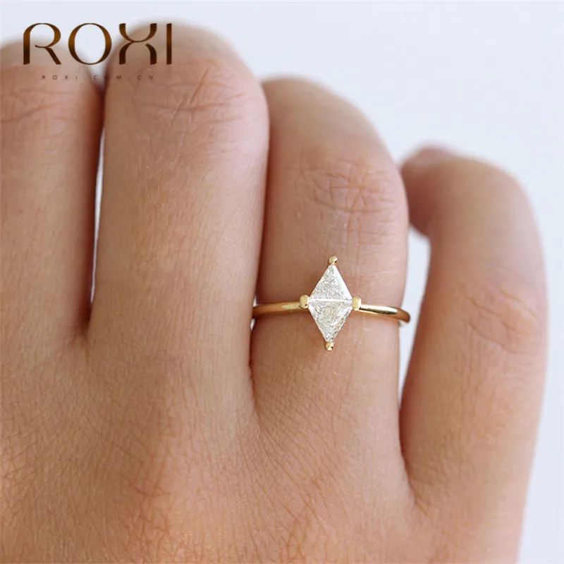 ROXI Мода Роскошный белый Хрустальный циркониевый обручальные кольца для женщин горный хрусталь обещание на помолвку кольцо ювелирные изделия палец кольцо подарки