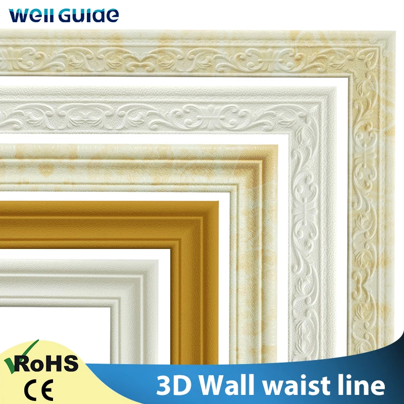 Рельефная угловая линия 3D пенопластовая настенная поясная водонепроницаемая