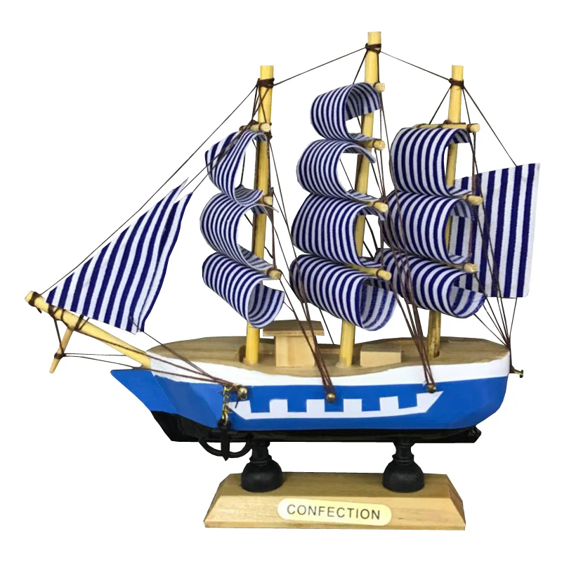 LUCKK горячая Распродажа 3D деревянная сборка Парусная синий цвет полосатые