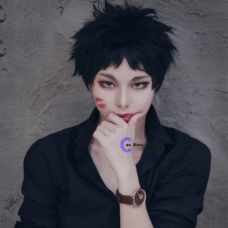 Keiji Akaashi короткий черный косплей парик Haikyuu! Термостойкий для косплея из