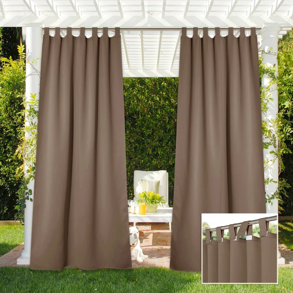 

XUNTUO Modern Outdoor Blackout Curtains For Living Room Bedroom Window Treatment Blinds Finished Drapes Solid Kitchen Curtains