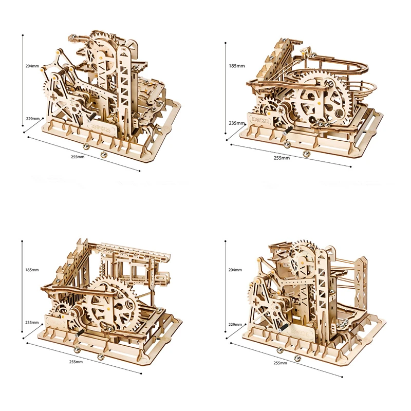 4 вида Мраморная игра сделай сам водный круг деревянная модель строительные