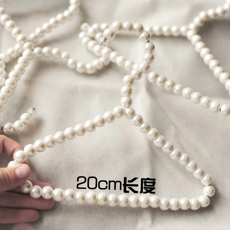 5/10pcs White color Fashion Plastic Pearl Bow Clothes Clothing Hanger For Kids Children Pet Dog Cat