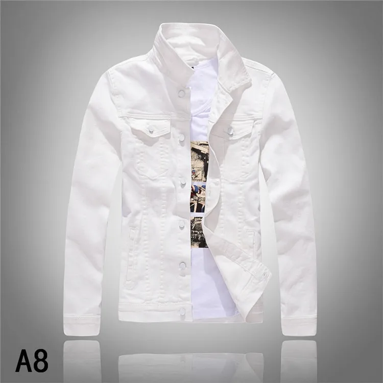 

Mens Casual Jeans Bomber Jacket Men Black White Pink Red Army Green Motorcycle Denim Jackets Hip Hop Veste Jean Homme Clothing