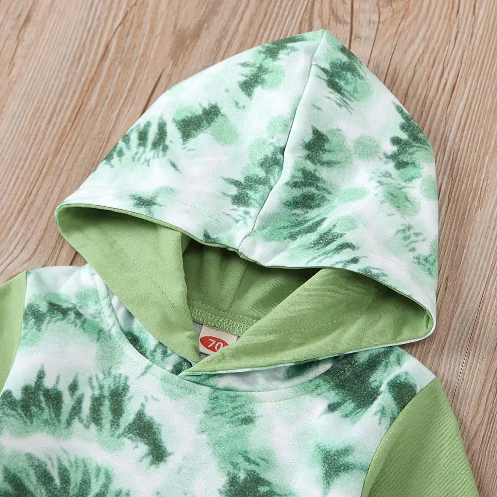 

2020 New Autumn Baby Boys Clothes Long Sleeve Tie Dye Print Hoodies+Harme Pants Newborn Kids Children Tracksuits Clothing Set
