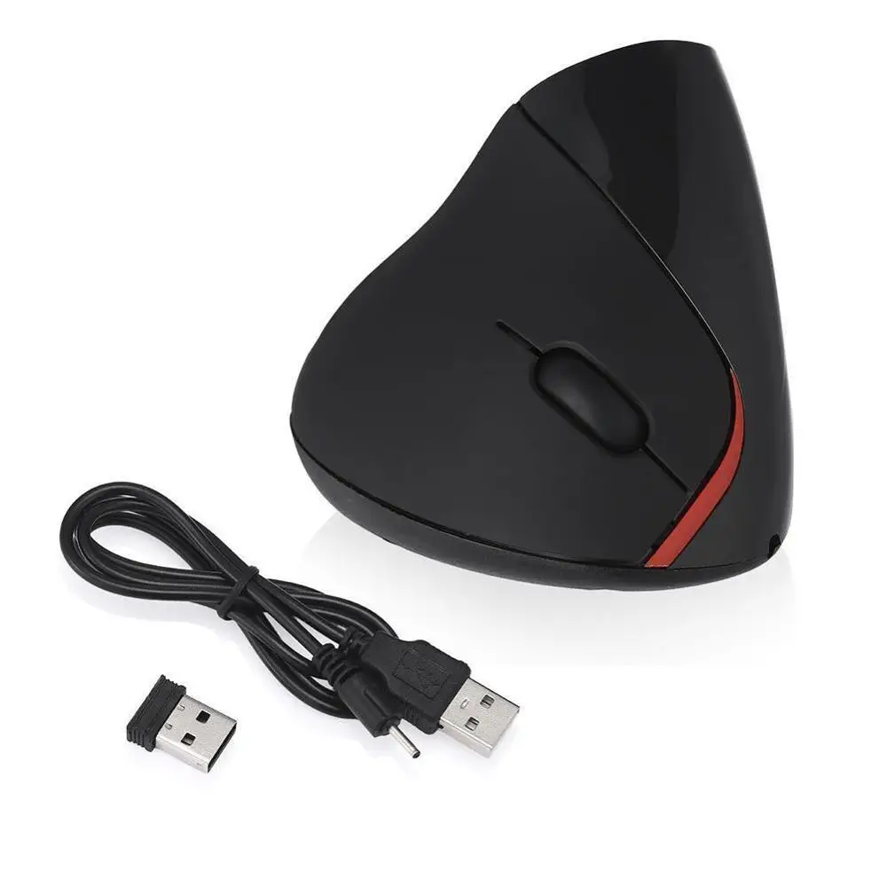 Новая беспроводная мышь эргономичная оптическая 2 4G 2400DPI цветная светильник мыши