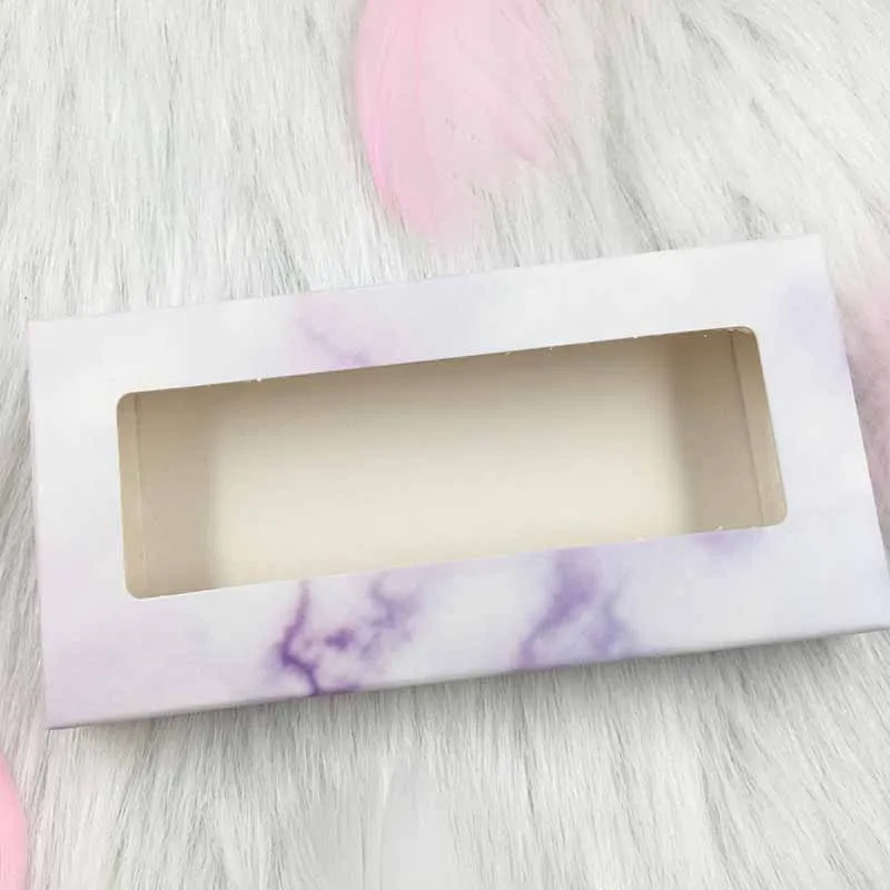 Purple Marble Быстрая рождественские Ресницы упаковка 50 шт./лот 100 шт./лот для 27 мм 25 мм норковые ресницы коробка - Цвет: Purple Marble