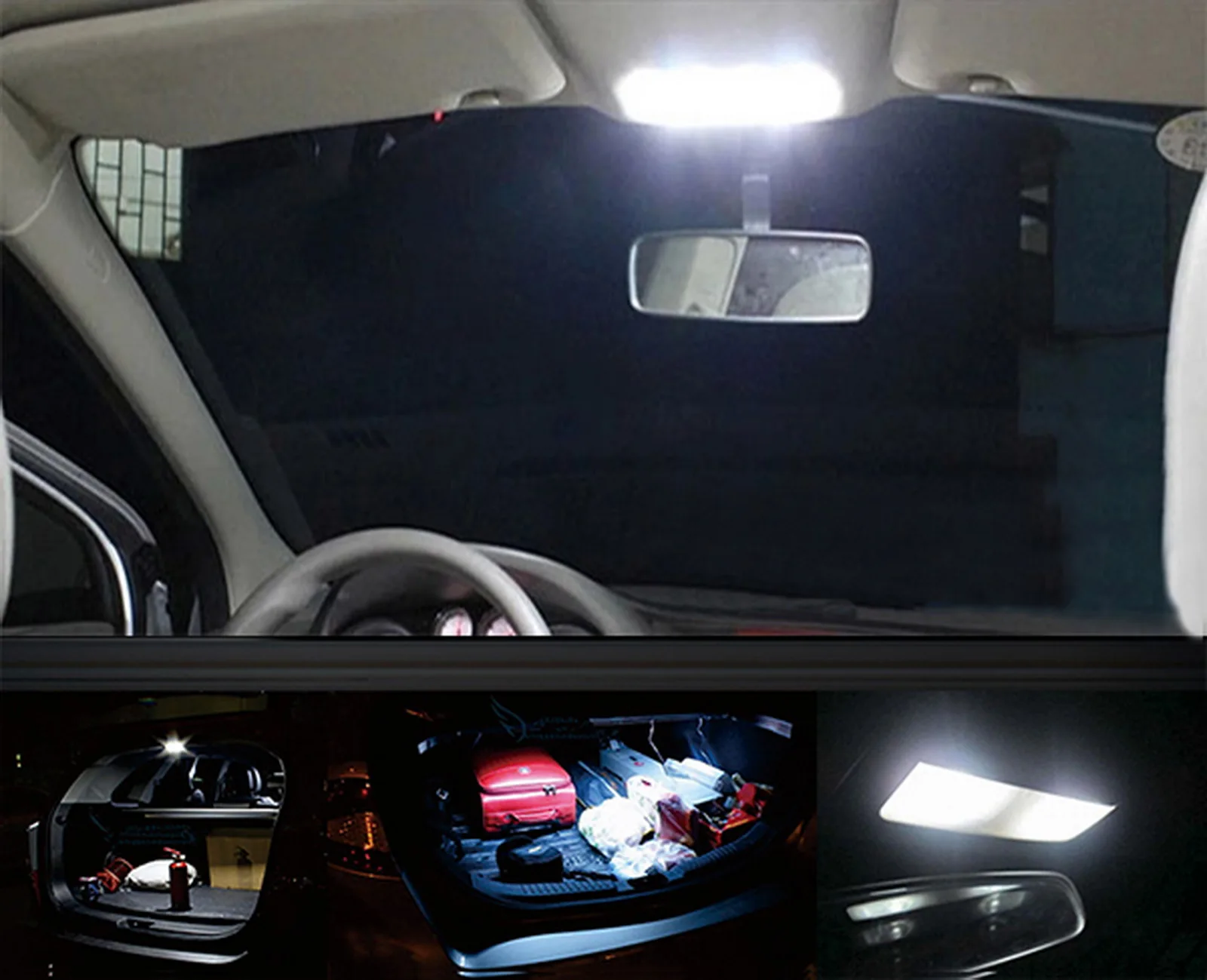 

ANGRONG 2x C5W White LED 36mm Rear Interior Trunk Footwell Number Plate Light Bulb Error Free