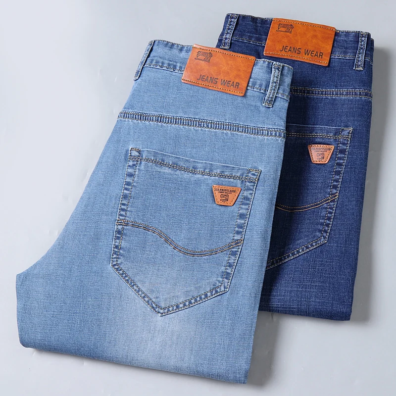 

Men's Jeans Classic Advanced Stretch Black Jeans 2021New Style Business Fashion Denim Pants Male Brand Commute Trousers Big Size