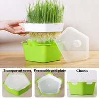 seed starter green tray seed sprouter tray double layer soilless germinator tray sprouts box culture seeds hydroponic nursery