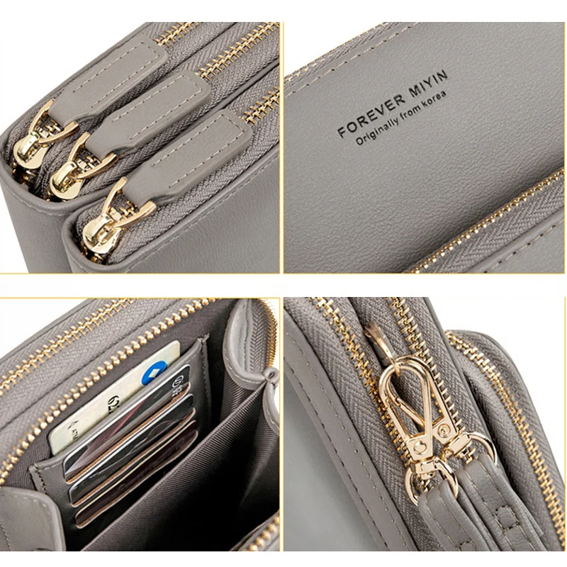 

Touch Screen Cell Phone Shoulder Bags Women Transparent Pocket Mini Crossbody Bags Card Purses Ladies Small Female Messenger Bag