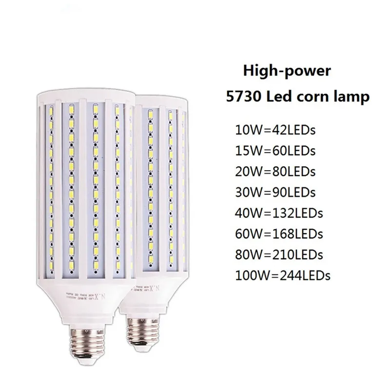Светодиодная лампа Кукуруза E27 SMD 5730 светодиодная 10 Вт 12 15 25 30 40 50 100 теплый/белый