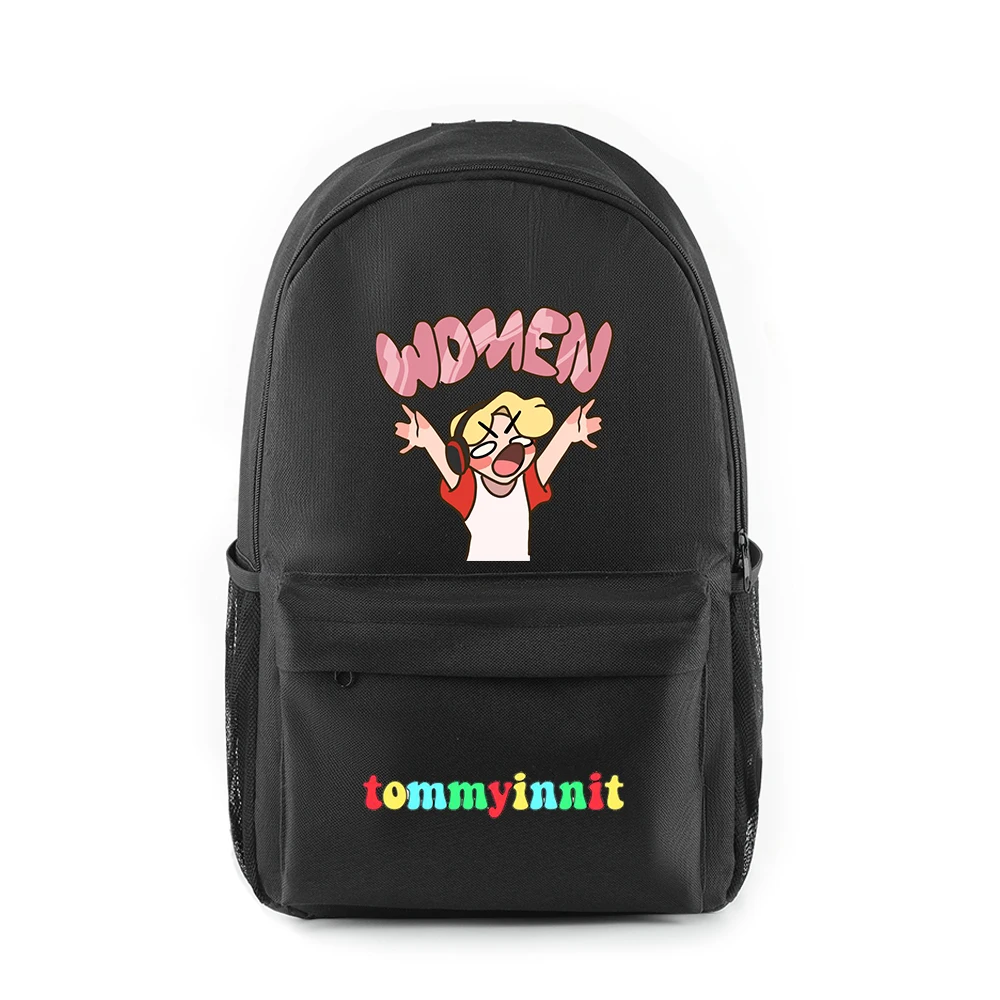

Tommyinnit Oxford cloth backpack starry sky print multi zipper bag casual girl student school bag