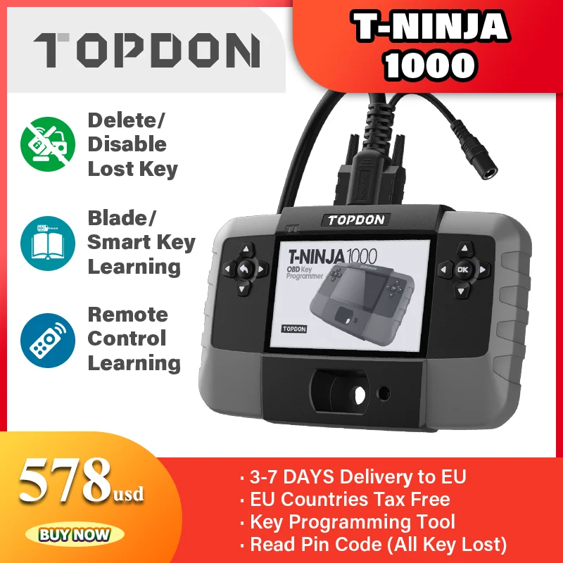 Программируемый ключ TOPDON T Ninja инструмент для программирования всех ключей