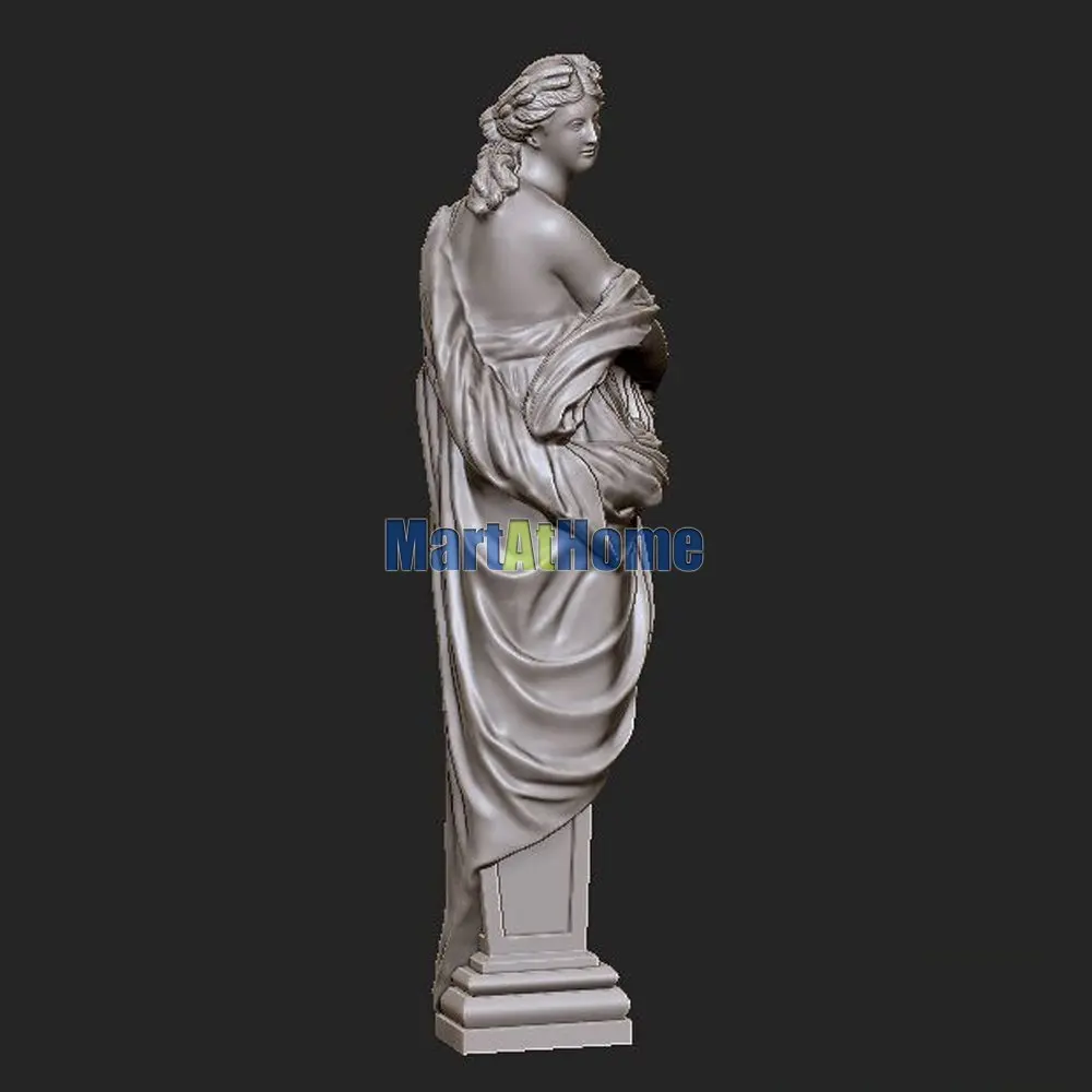 

European Sculpture Model Autumn God 3D Model STL File Round Carving Drawing for CNC Router Engraving & 3D Printing