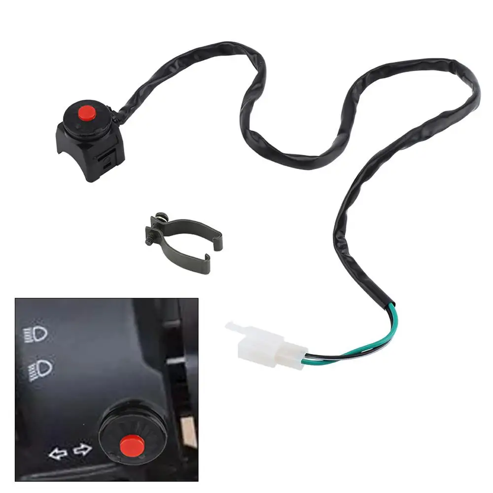 

7/8" Motorcycle Handlebar Engine Start Kill Switch Horn Flashlight Headlight Control ON/OFF Motorbike Refit Accessories