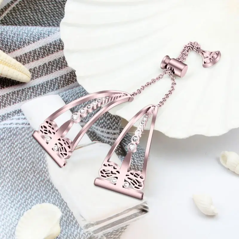 Strap Hollow-out Dragonfly Shape Rhinestone Smart Wristwatch Bands Replacement Accessories For Fit bit Versa/Versa Lite | Электроника