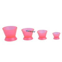 4 pcs new eco friendly dental lab silicone mixing bowl cup silicone mixing bowl cup dental medical equipment rubber mixing bowl
