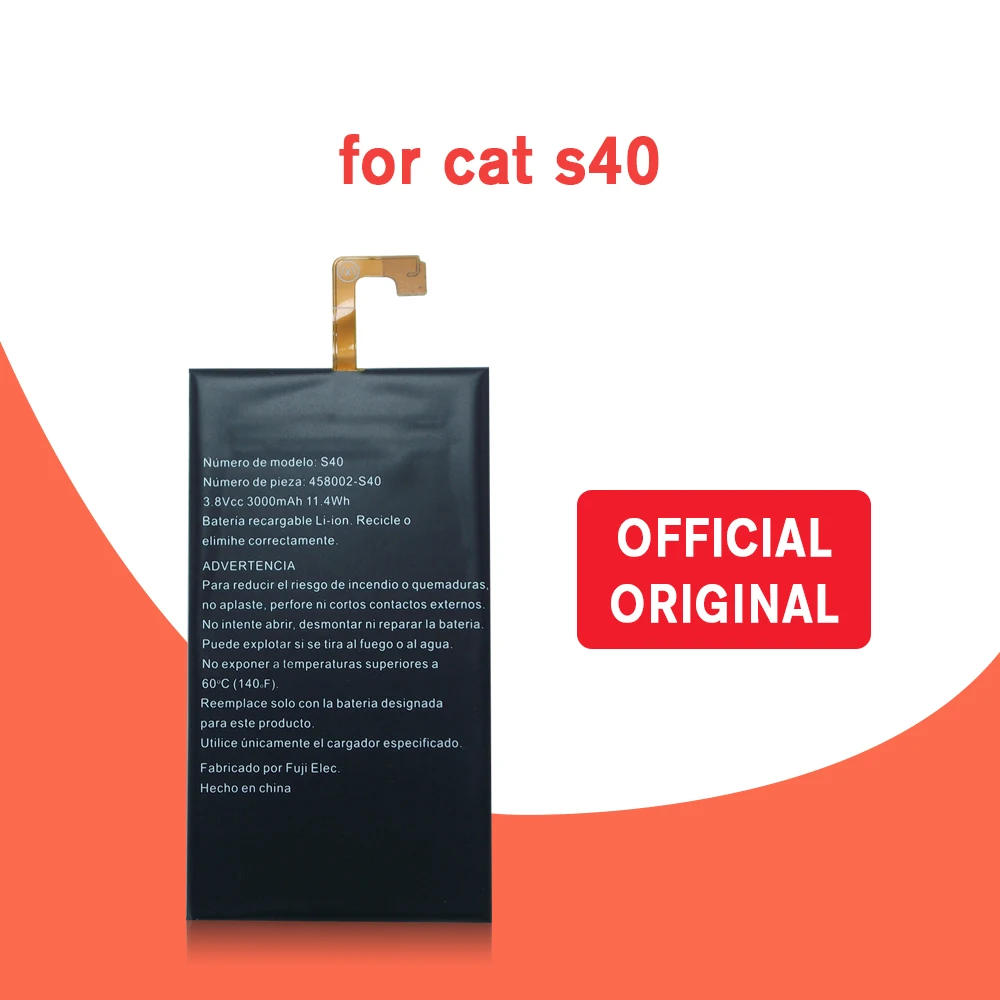 100% оригинальный сменный аккумулятор Ач для CAT S40 458002-S40 | Мобильные телефоны и