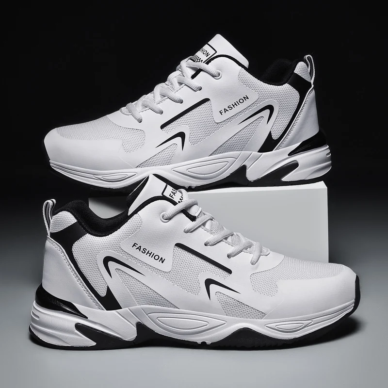 

New Style Thick Bottom Running Shoes for Men White Sneakers Outdoor Sport Shoes Man Training Athletic Jogging Shoes