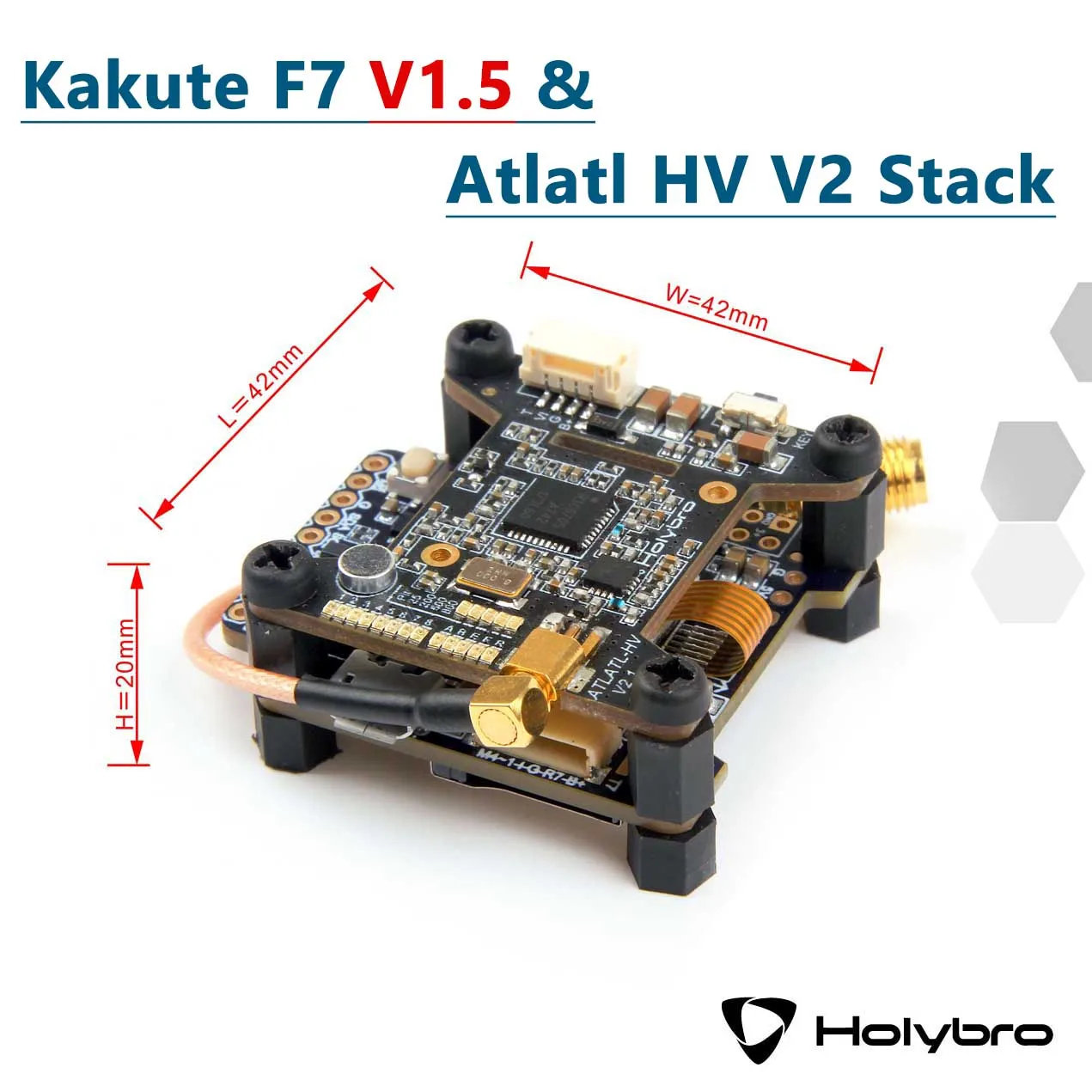 F7 V1.5 Atlatl HV V2 Holybro Kakute F7 Контроллер полета& Holybro Atlatl HV V2 5,8G Видео передатчик& Tekko32 F3 Металл 65A ESC комбо для FPV - Цвет: F7 V1.5 Atlatl HV V2