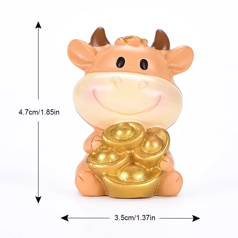 

Hot Ox Toy Action Figure Car Decorations New Year Decorations Year of Ox Action Figures Dashboard Desktop Decorations Interior