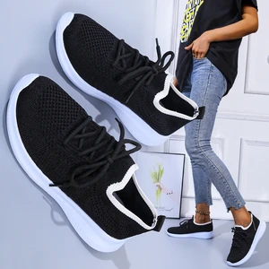 Sneakers Women Shoes 2021 Summer Casual Sneakers Breathable Slip on Sport Shoes Elastic Band Solid Color Ladies Vulcanized Shoes