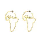 Африканские серьги AurolaCo, индивидуальные именные серьги, индивидуальные серьги-гвоздики, индивидуальные серьги из нержавеющей стали для женщин, подарок