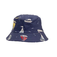 anchor printed fishermans hat mens and womens rudder sunshade sailboat sun hat leisure cap basin hat navy hat