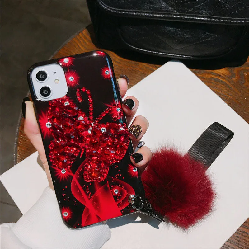 Роскошный Блестящий 3D чехол ручной работы с бабочкой и стразами для iphone 11 6 7 8 Plus XS