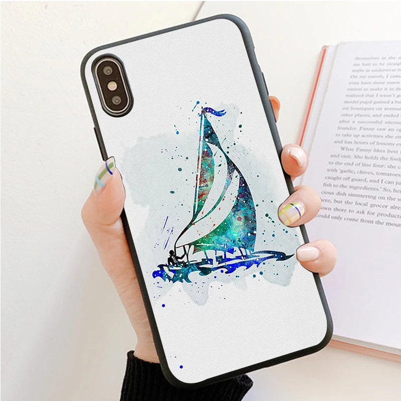 Полосы якорь лодка корабль колесо черный чехол для Samsung A10 20 30 40 50 30S 50S 60 70 M10 M30S M40 A31